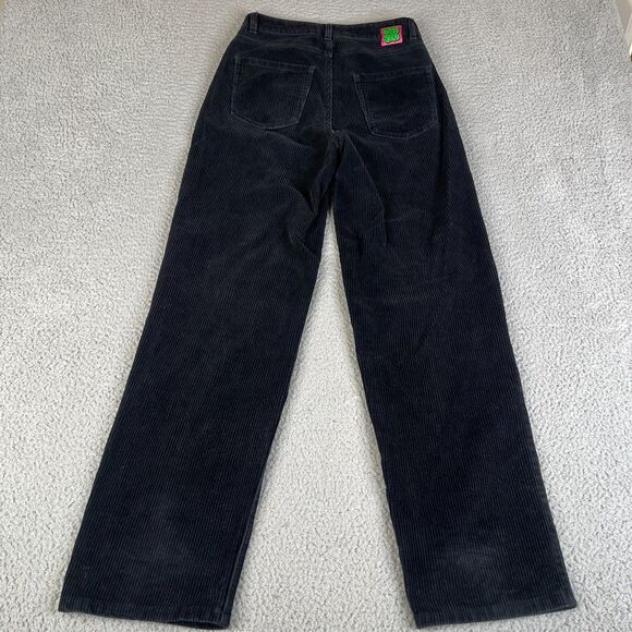 Empyre Corduroy Pants Womens 2 Black High Rise Tori Skater 26 X 30 Streetwear - Picture 2 of 12